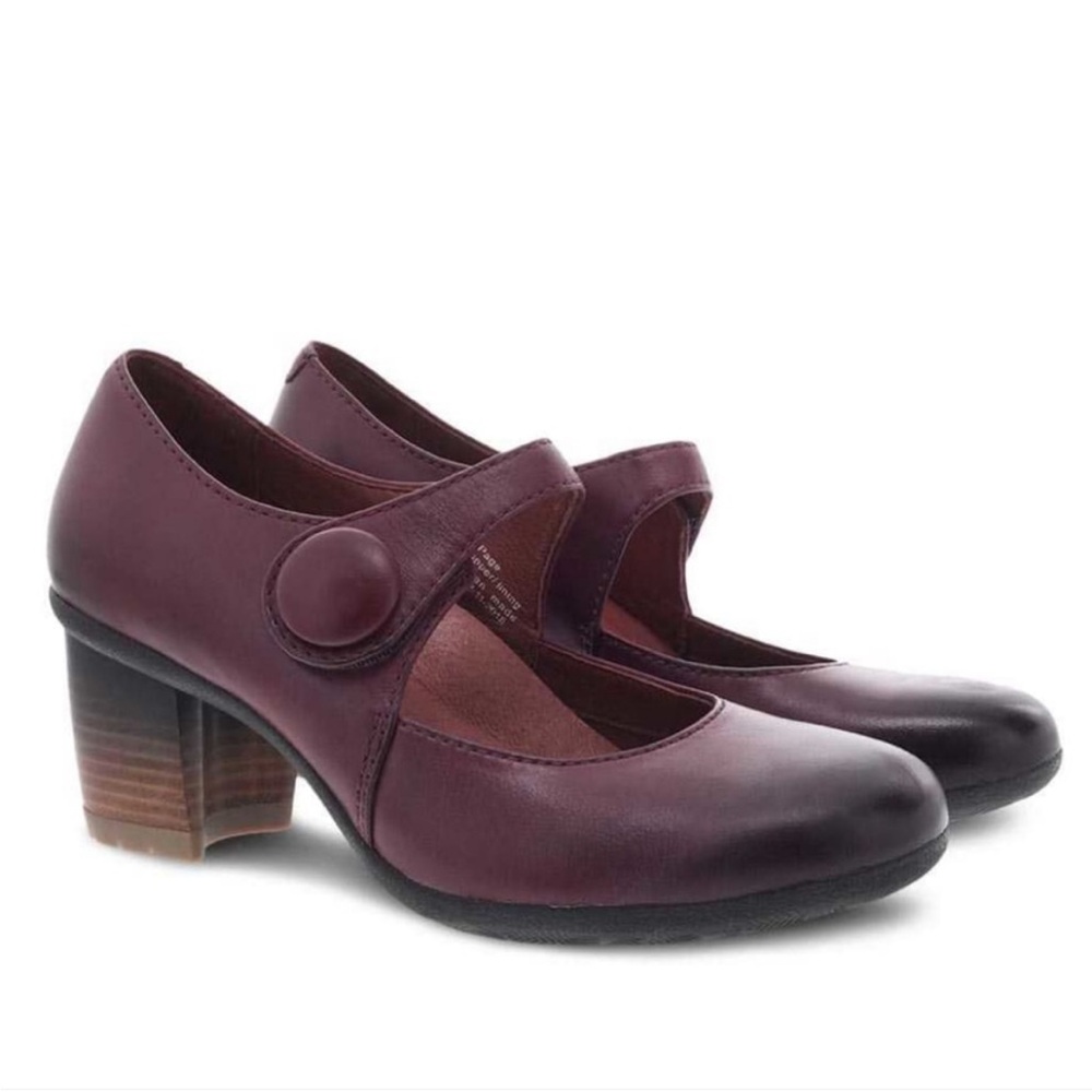 Dansko Maroon Mary Jane Flats